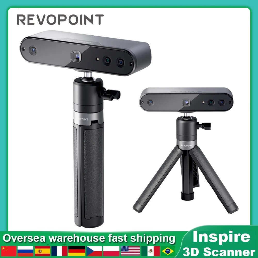 Revopoint INSPIRE 3D ĳ, ޴ 3D  ĵ, 18 fps ĵ ӵ , 0.2mm  ǵ ÷ ĵ
